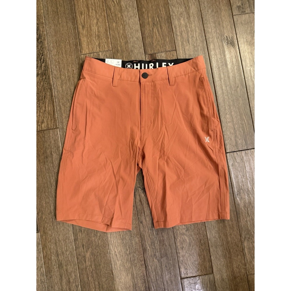 Hurley All Day Hybrid Shorts Mens 30 Burgundy 4-Way Stretch Quick Dry 20" HMS24